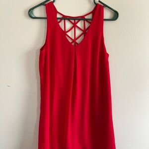 Elegant Red Sleeveless Dress